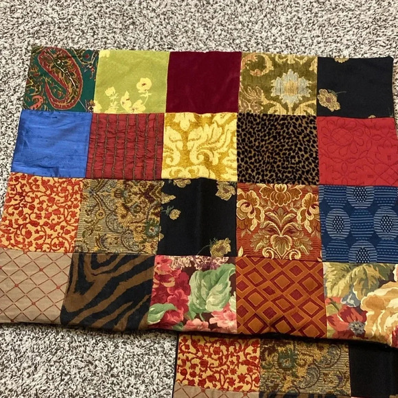 Vintage Legacy Jacquard Patchwork Standard Decorative Pillow Cases - Picture 2 of 8